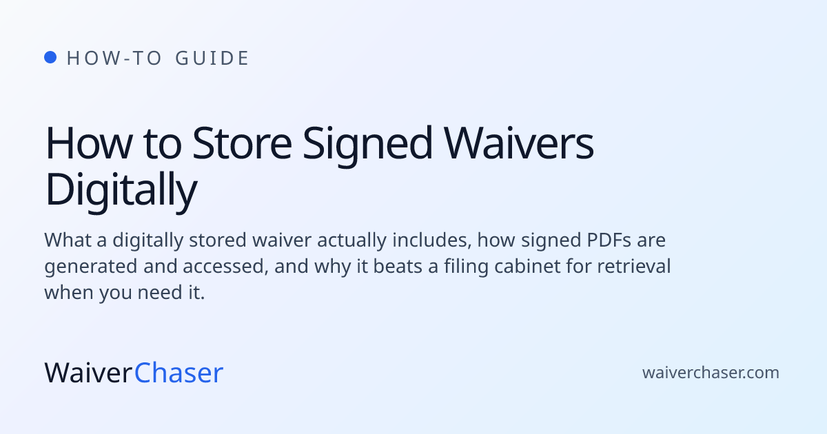 How to Store Signed Waivers Digitally | WaiverChaser